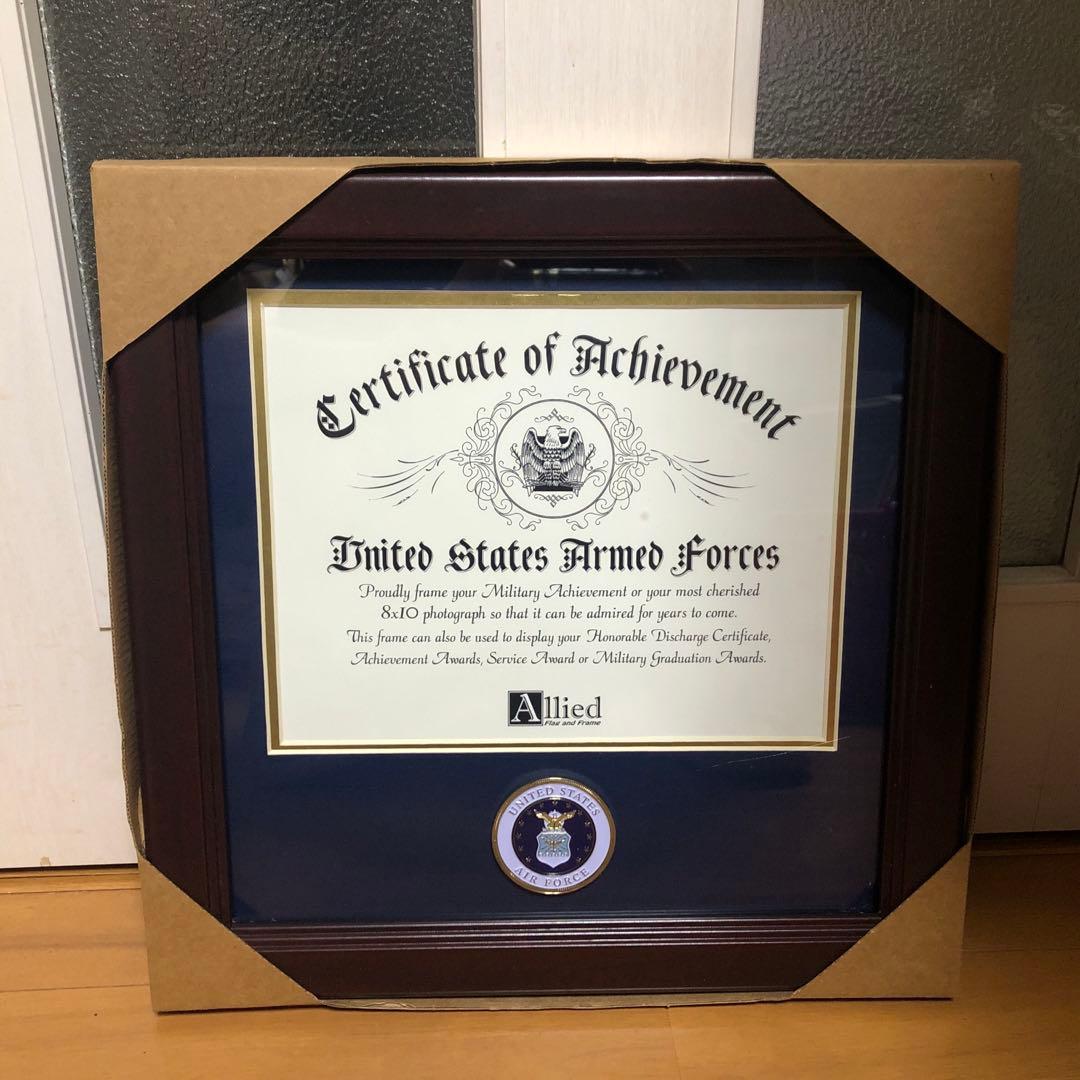 アメリカ米軍　メダル付フォトフレーム