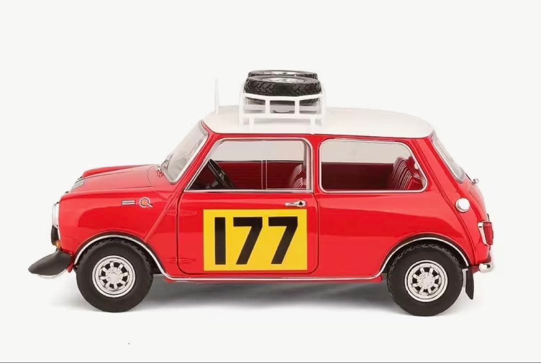 ミニクーパー モンテカルロ ラリー1967 177号車 1/18 赤 新品未使用