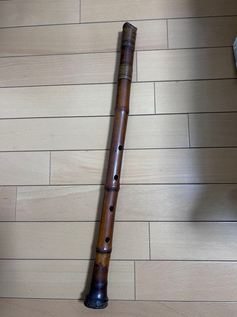 古い尺八　長さ57.5cm 明暗流？　古美術