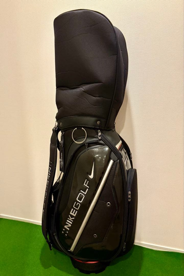 【希少】ナイキ ゴルフ キャディバッグ カート型 ブラック シルバー
