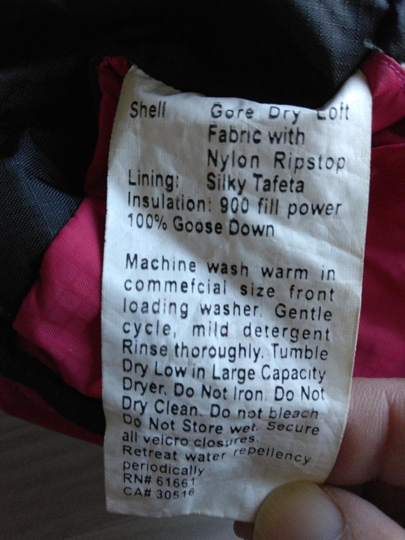 The North Face -20°C 寝袋 900フィルパワー100%ダウン