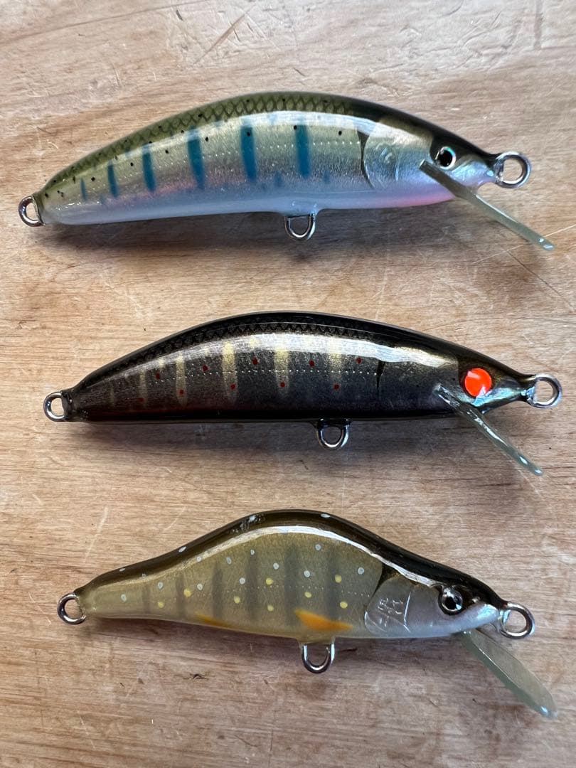 渓流ハンドメイドミノー 魚じゃらしsaburou&Ebisu 3個セット