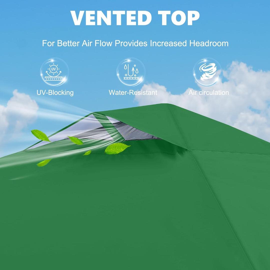 マスターキャノピーワンタッチタープテント サイドシート3M,緑