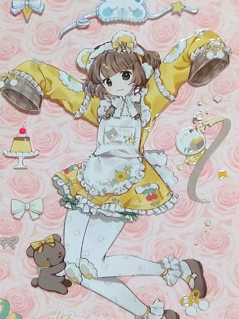 J628＃熊古力(水晶)浮光文创切り売り海外人物マステ女の子