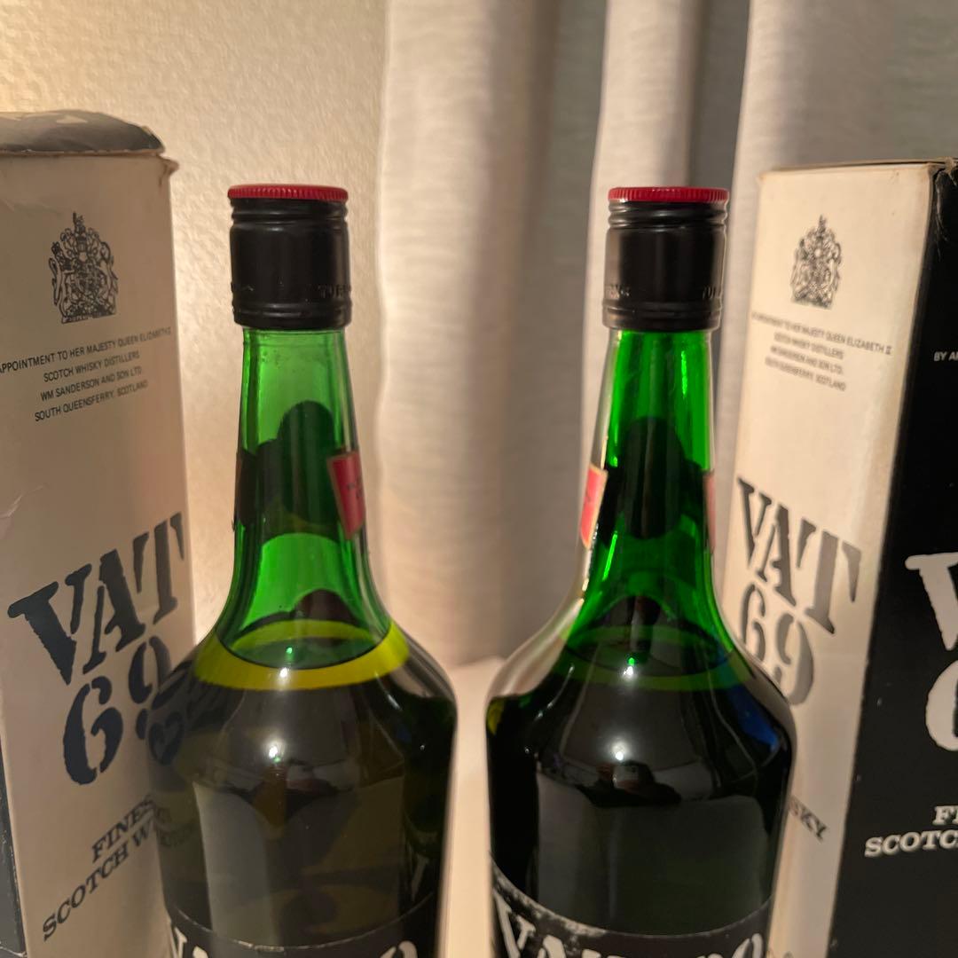 VAT69 ウイスキー 750ml 2本セット　1970年代　箱付
