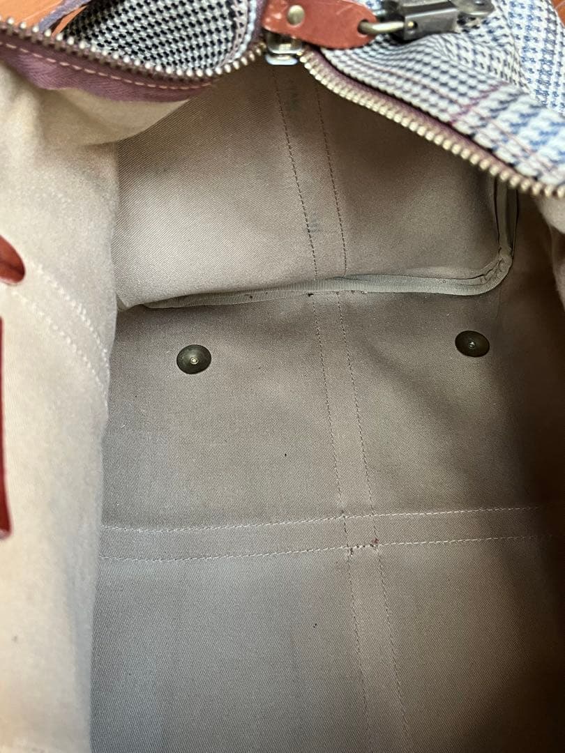 ラルフローレン　ボストンバッグ　2way　斜め掛け　鍵付き　千鳥格子