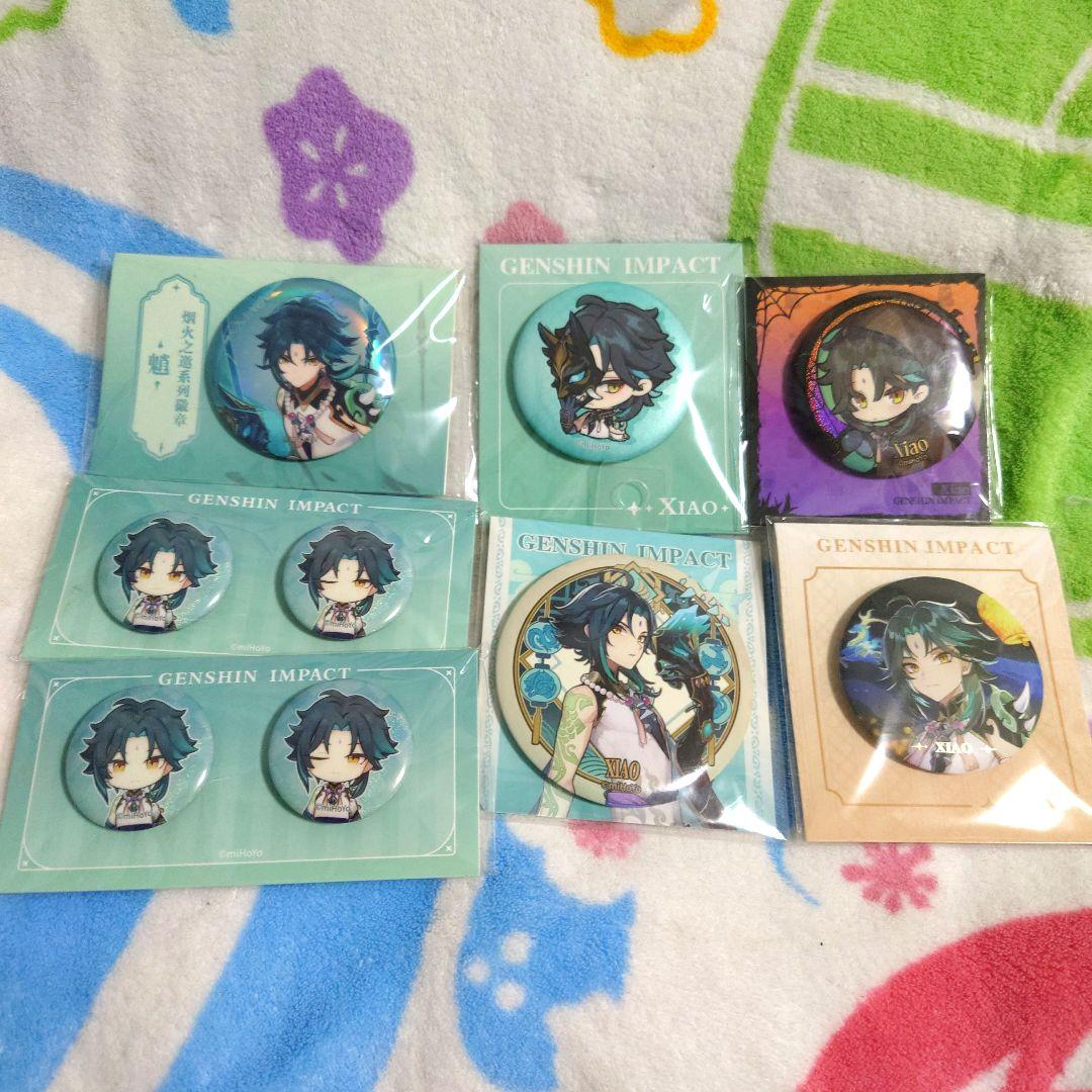 原神 魈 ショウ 色紙 缶バッジ キーホルダー コロッタ ラバスト 神の目