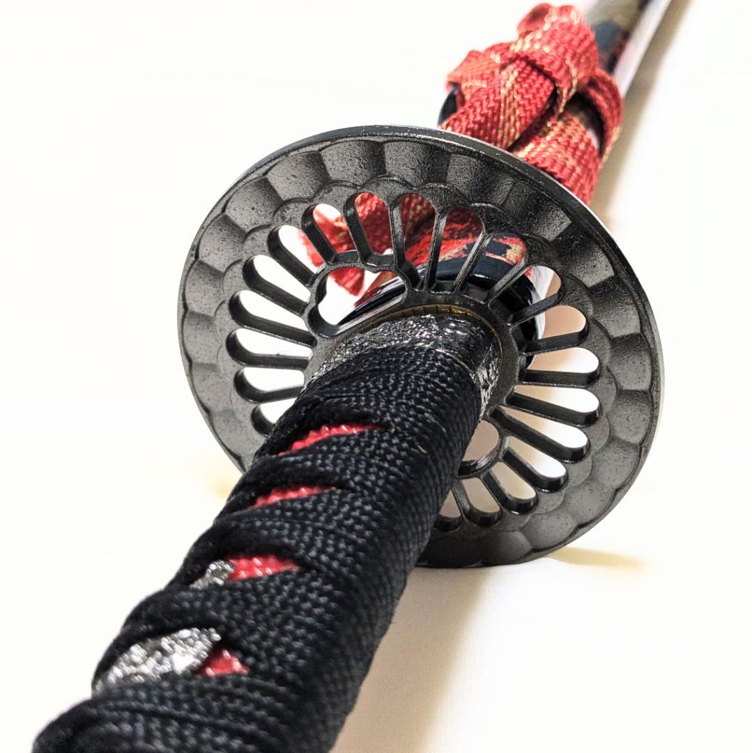 匿名配送　模造刀 戦国武将 前田慶次郎 大輪鍔 三本杉刃紋 大刀