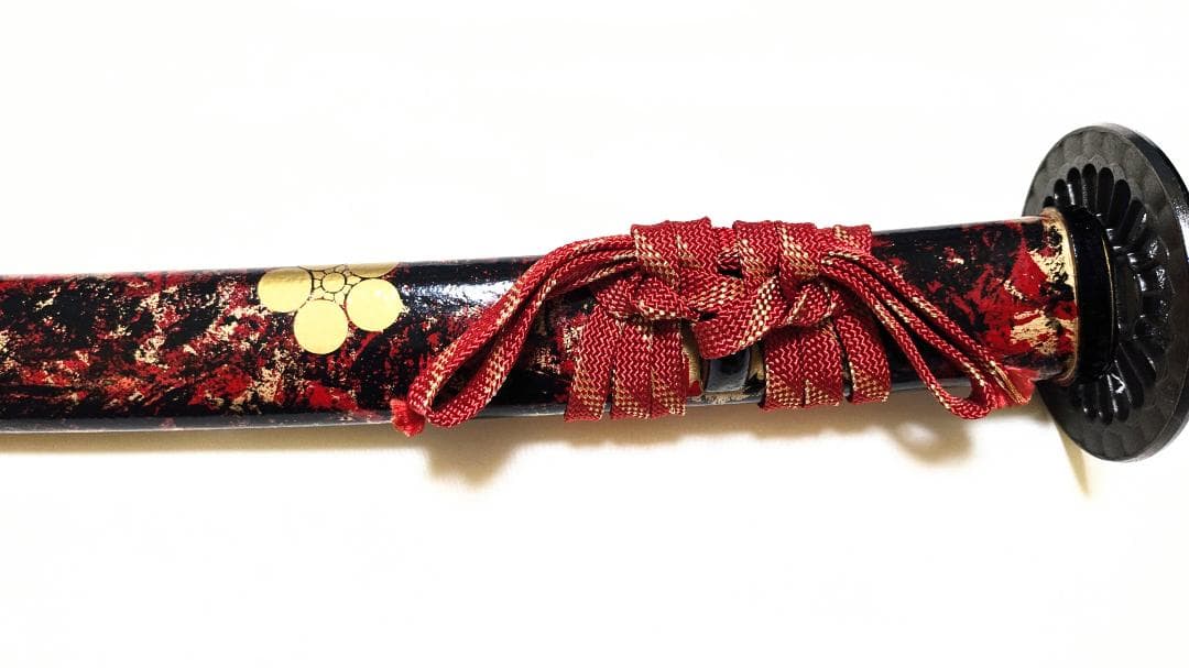 匿名配送　模造刀 戦国武将 前田慶次郎 大輪鍔 三本杉刃紋 大刀