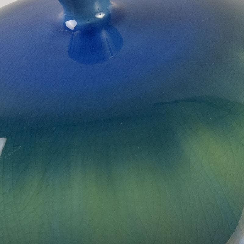 ジ〜p　柳雨軒　三代八十吉　徳田正彦作　彩釉　耀彩　壷　M　R9162H