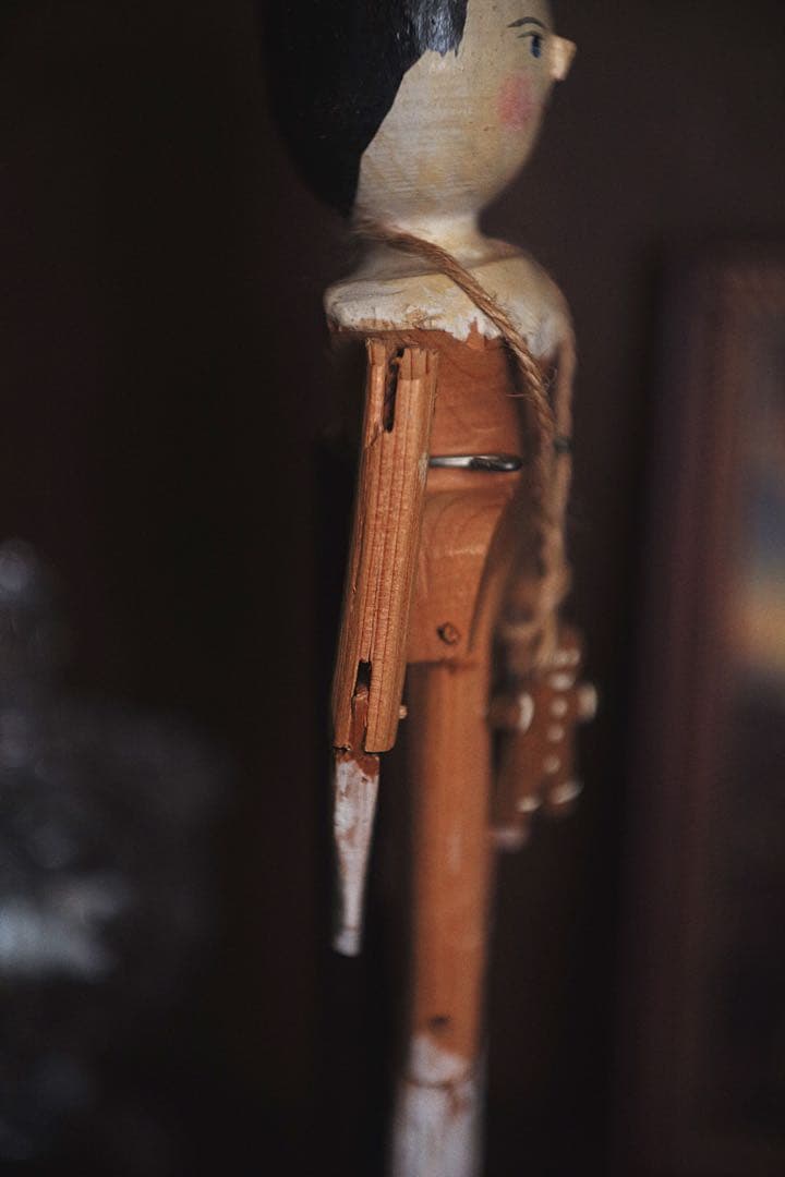 アンティーク ペグドール ウッデンドール