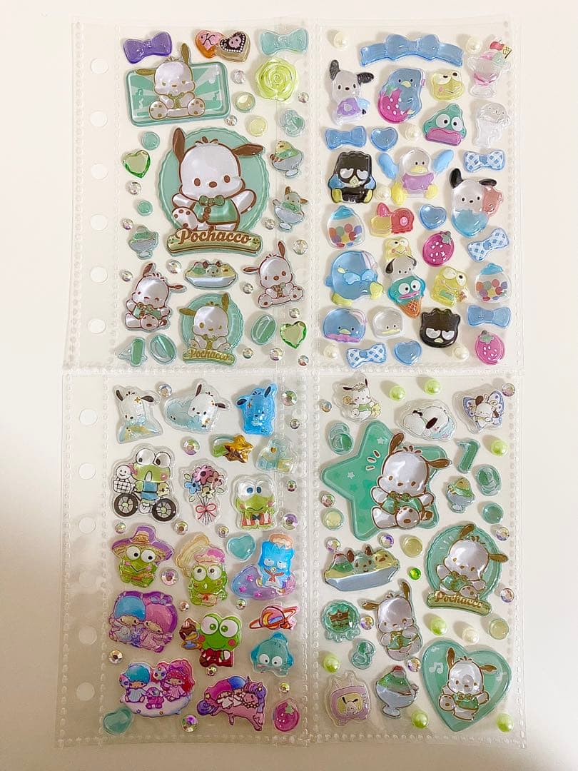 シール帳　完成品　ポチャッコ　はぴだんぶい　キキララ　サンリオ
