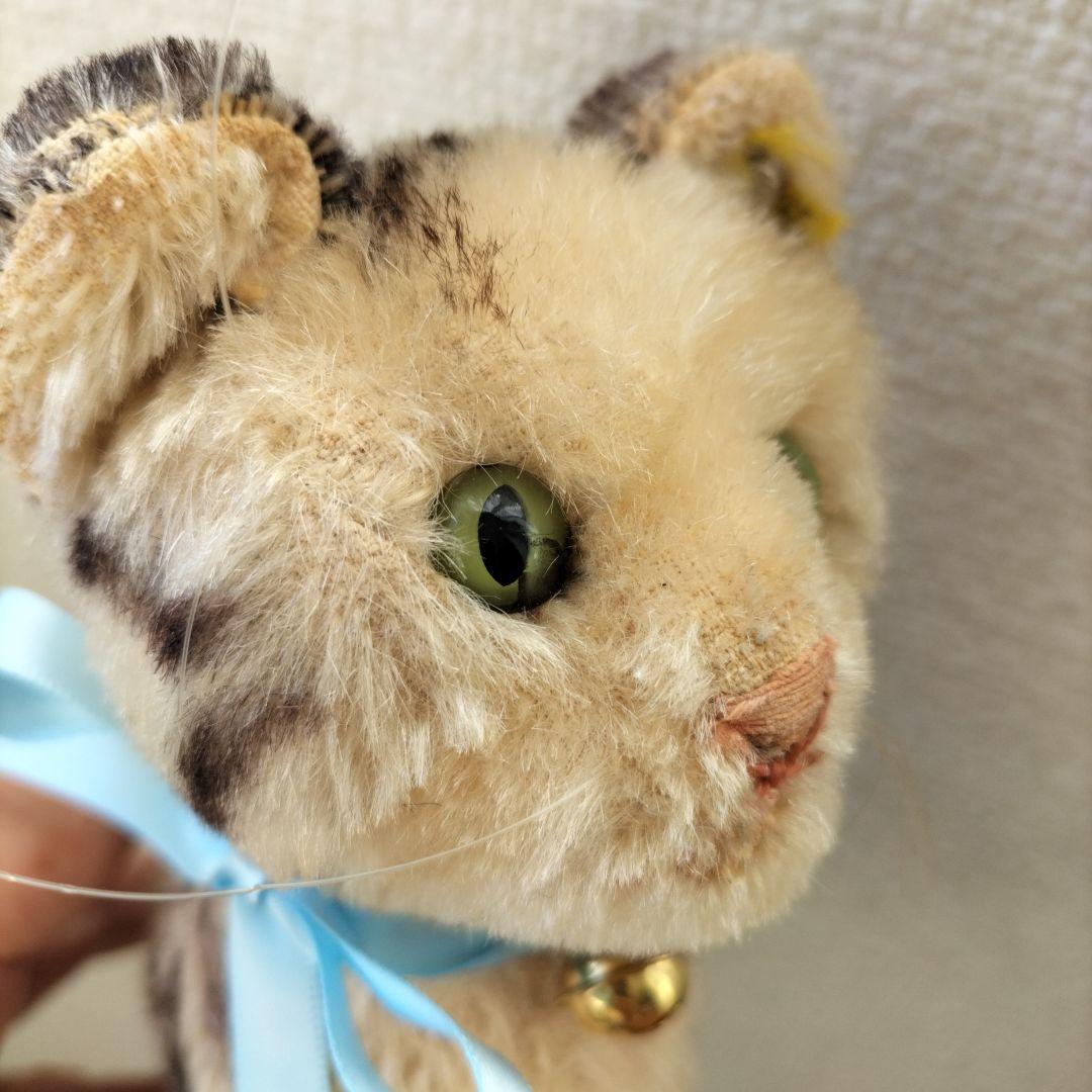 ビンテージ　シュタイフ　Tabby　キャット　猫　ちょっと訳あり
