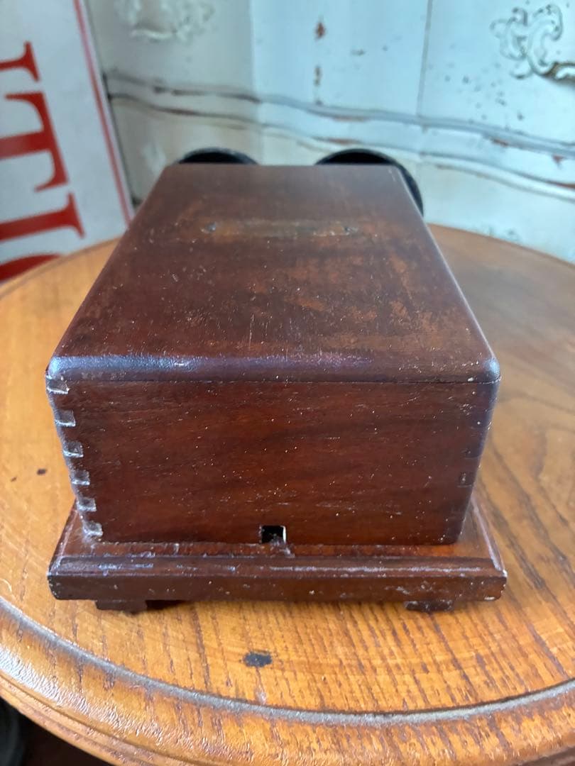 フランス　アンティーク　壁掛け式　電話機用　ベル　木製　呼び鈴　Bell 2個