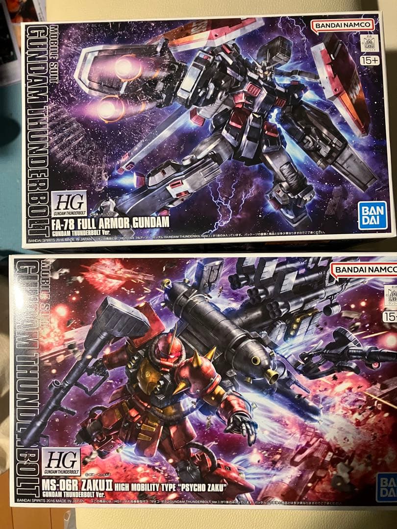 【新品】HG フルアーマーガンダム、サイコザク サンダーボルト　2体セット