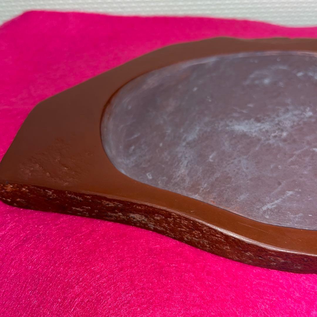 ⭕️岩手県　紫雲石硯　佐藤鉄三郎　希少　20cm超　かなり古い作　石紋綺麗