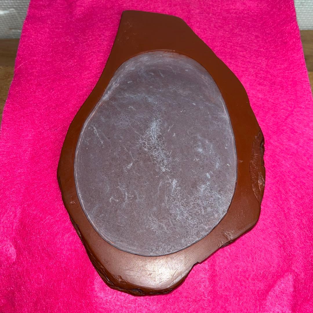 ⭕️岩手県　紫雲石硯　佐藤鉄三郎　希少　20cm超　かなり古い作　石紋綺麗