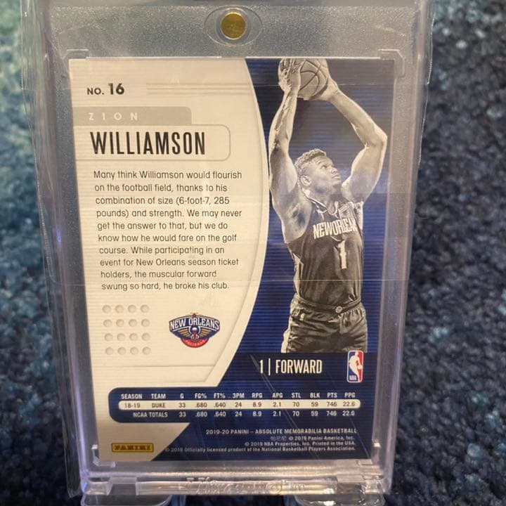 NBAカード　Zion williamson RC BLUE 99シリ