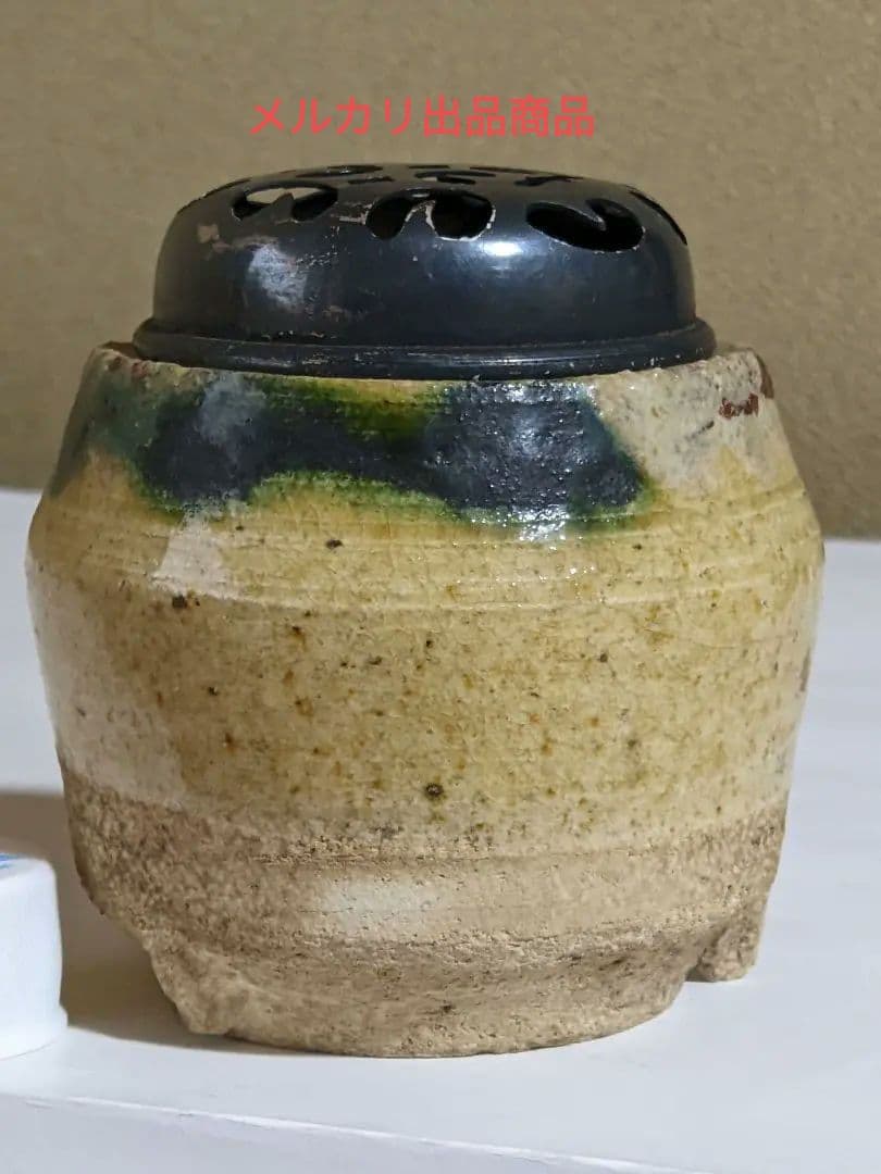 ⭐聞香 黄瀬戸 胆礬 織部 銀火屋 香炉 香道具 コレクション骨董品アンティーク