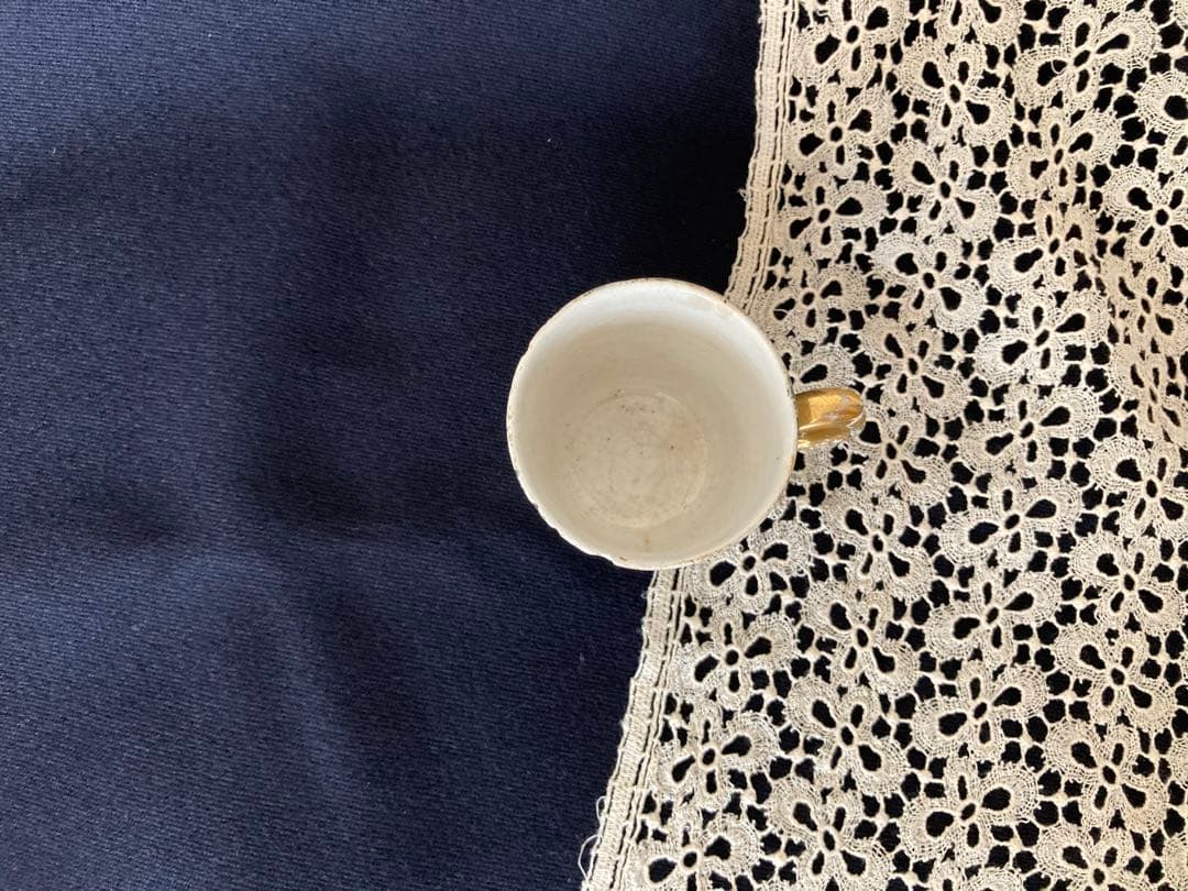 金継ぎ用 クレイユモントロー すずらん カップ フランス アンティーク