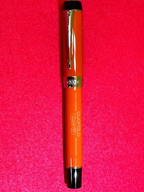 ほぼ未使用品 パーカー デュオフォールド ビッグレッド 18K/750 F 即送