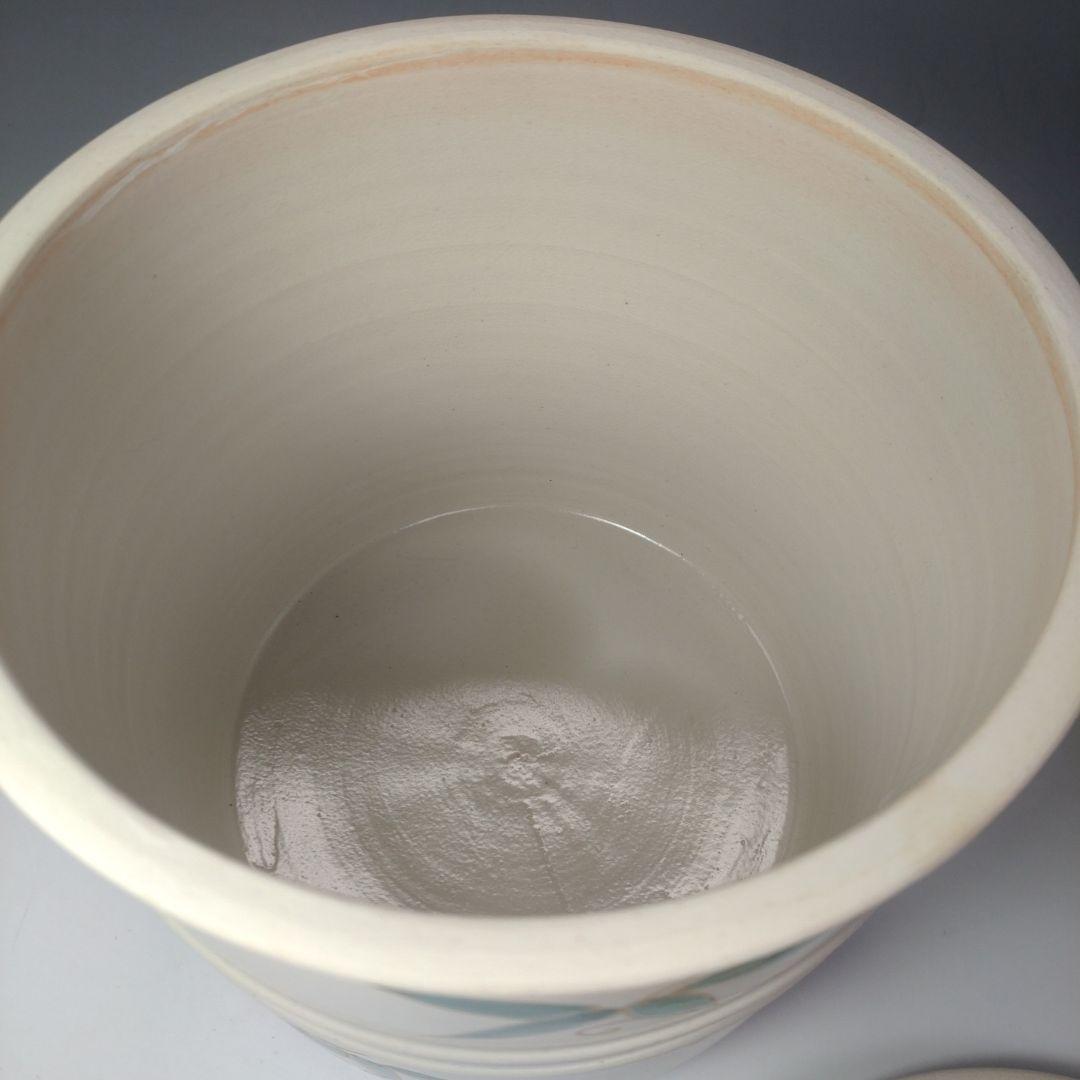 イ50 皆具『犬山　竹の絵　在銘　共箱』茶道具　水指杓立蓋置建水