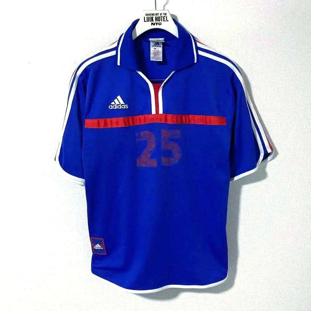 サッカーフランス代表 adidas アディダス ユニフォーム サイズL ジダン