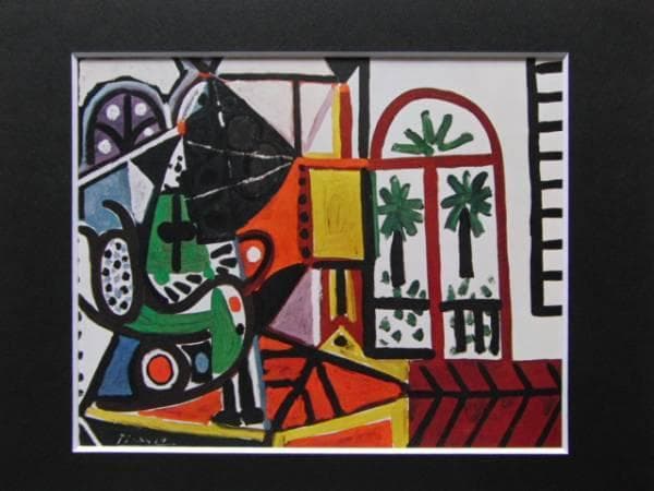 ピカソ、アトリエの女、希少な額装用画集より、新品高級額装付、状態良好