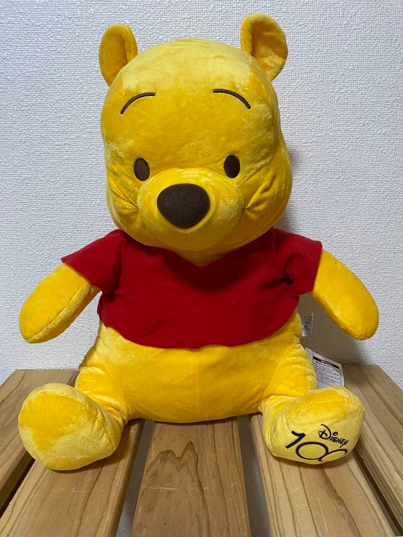 ディズニー100周年、特大サイズぬいぐるみ くまのプーさん、ロッツォ タグ付き