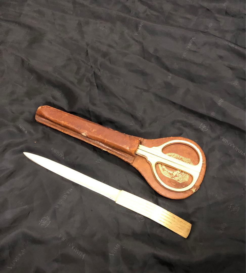 ペーパーナイフ ハサミ ケース付きフランス アンティーク