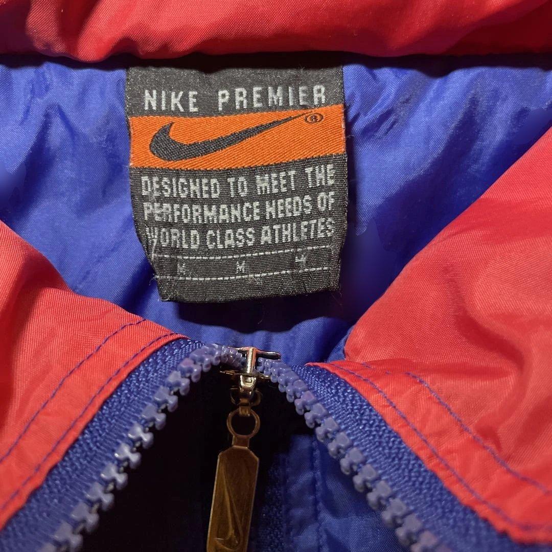 Nike ナイロン上下セット M 青 JUST DO IT ビンテージ　ナイキ