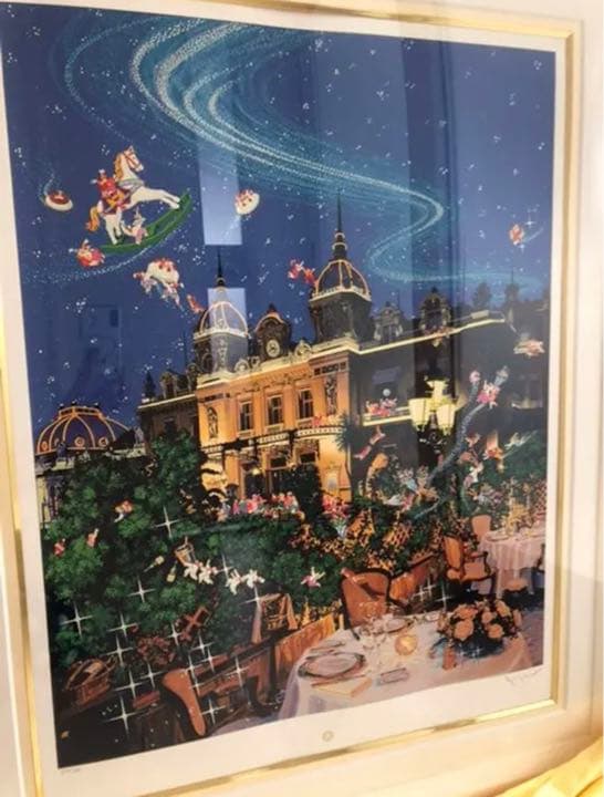 ♡ ヒロヤマガタ シルクスクリーン【モンテカルロの夜】直筆サイン入り/作品証明書