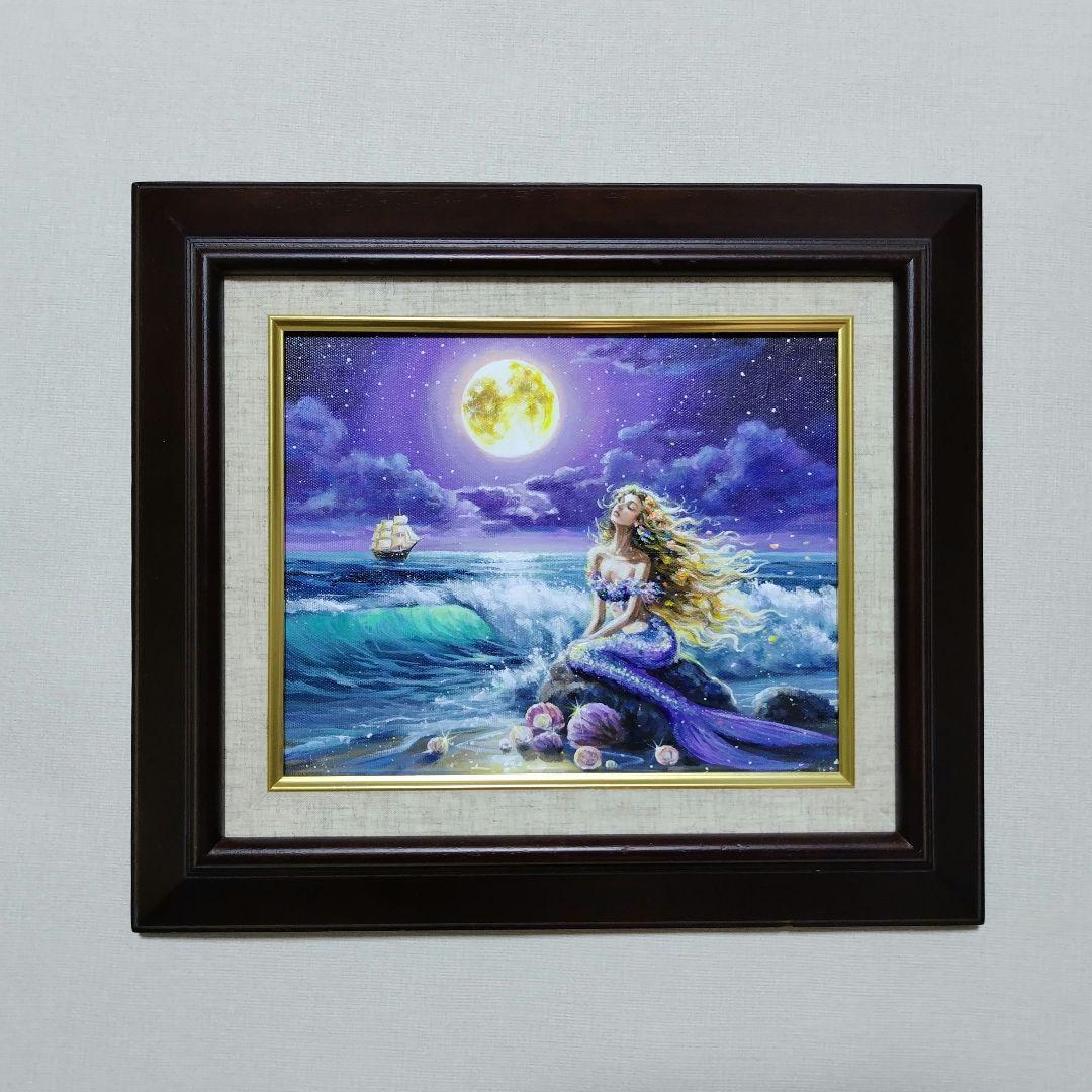 m*n様 【月光を浴びて】アクリル画 F3 風景画 絵画