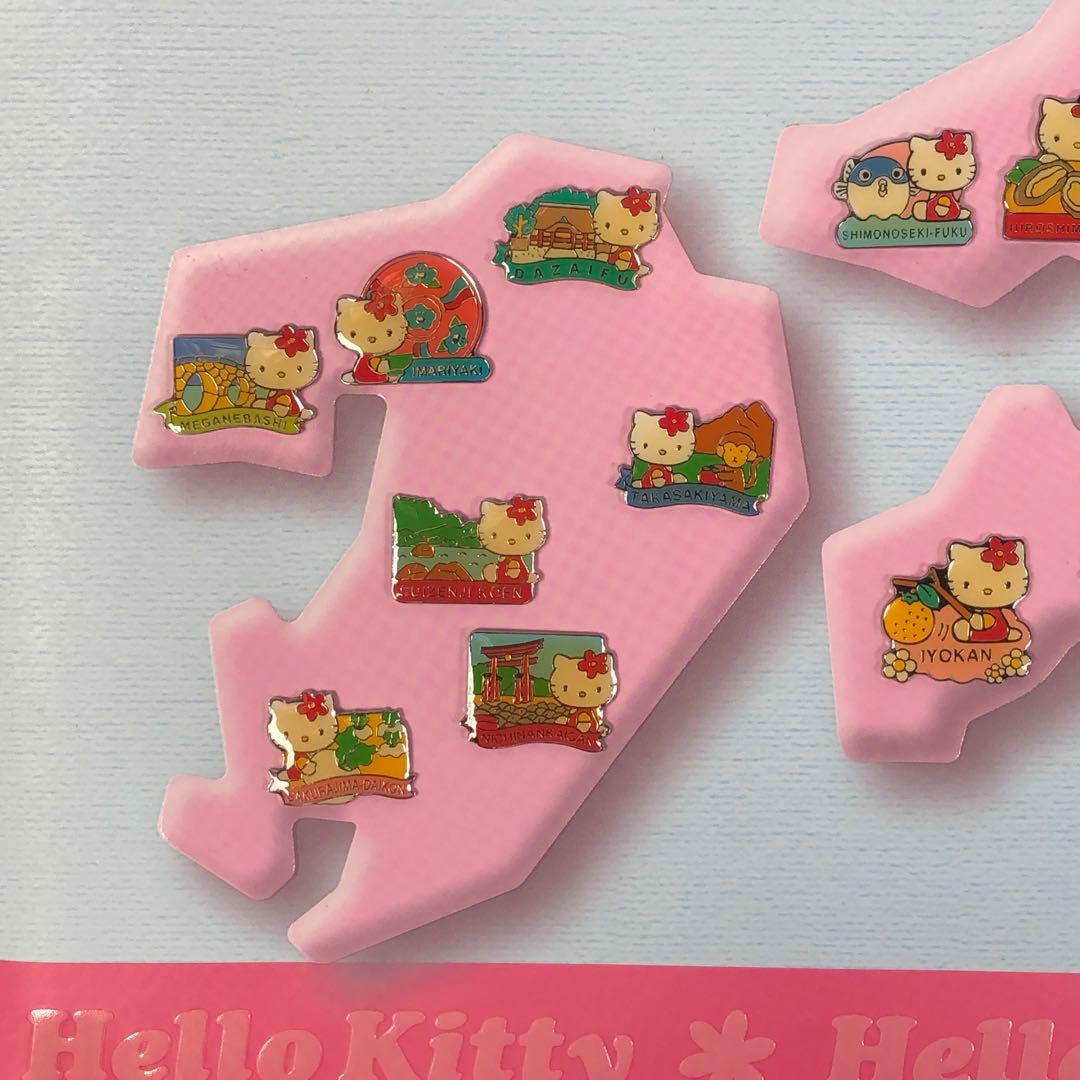 ハローキティ 日本地図 都道府県 ピンバッチ シリアル番号209 2001年