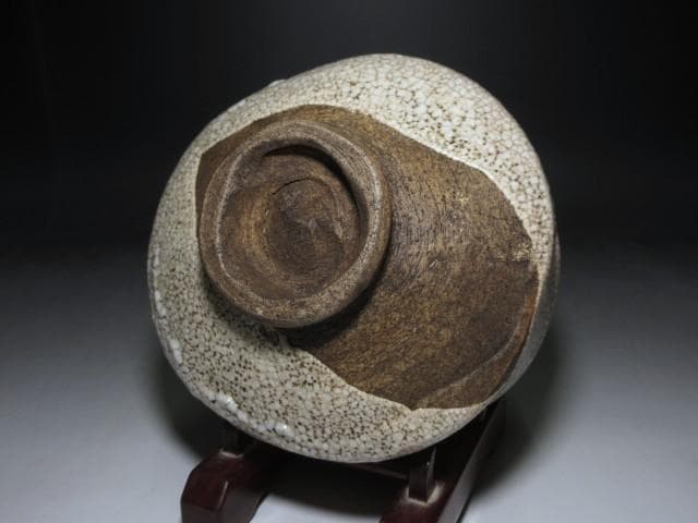 時代／古志野 大茶碗／美濃焼 絵志野 大沓茶碗／時代桐箱入り