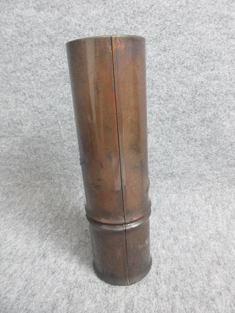 銅製竹筒形花器 [B27880]