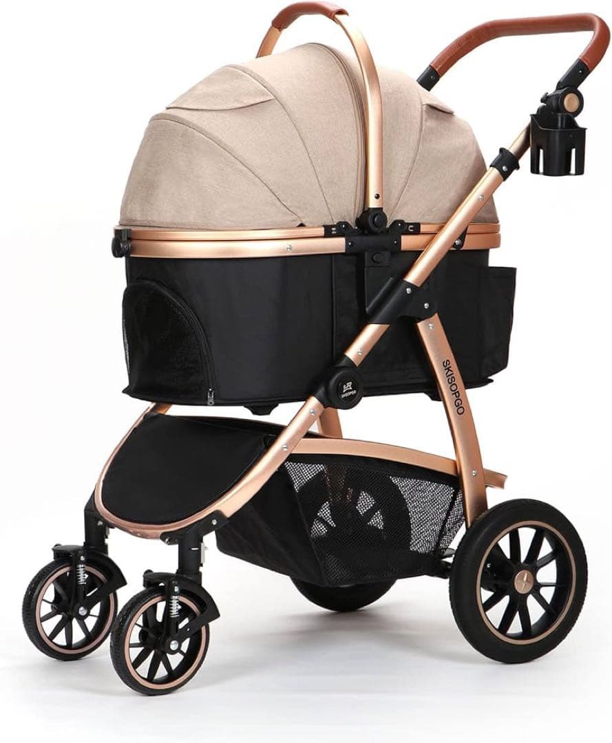 SKISOPGO ペットカート 分離型 犬用ベビーカー いぬ用 折りたたみ式
