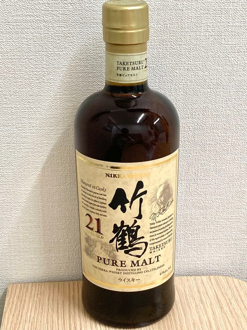 ニッカ 竹鶴 21年 ピュアモルト 未開栓 箱付き ウイスキー