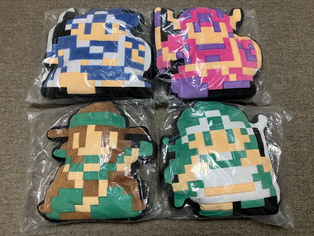 ドラゴンクエスト3 ドット ぬいぐるみ クッション 4個セット