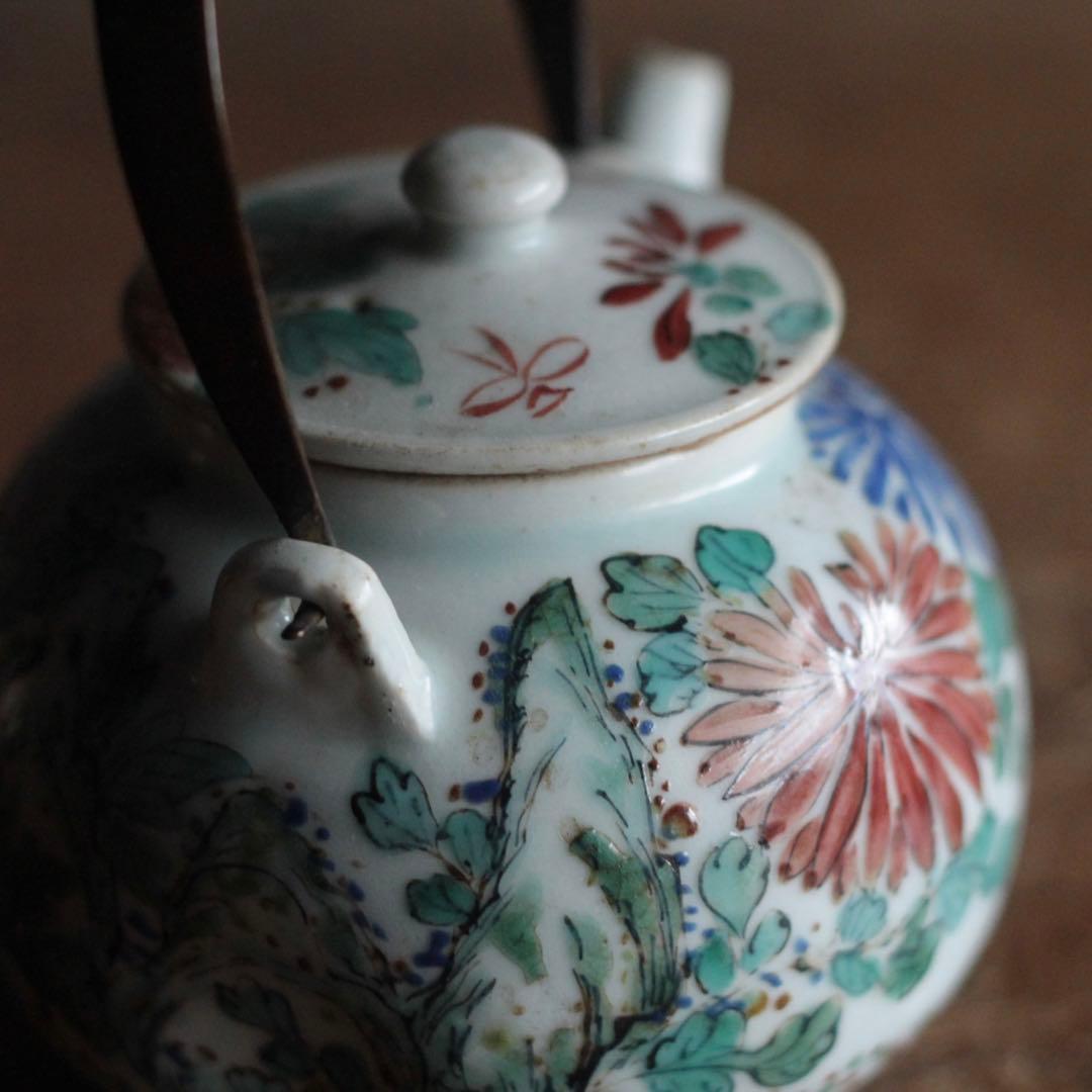 薩摩平佐 色絵 ちょか 急須 古美術 古道具 アンティーク