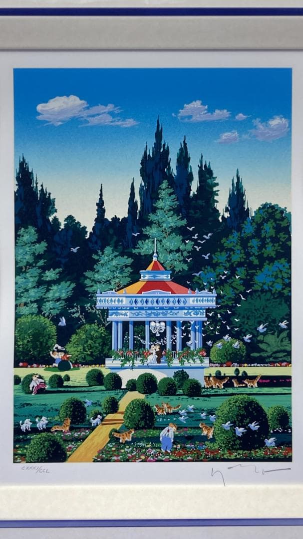 額縁★ヒロヤマガタ（山形博導）★ガゼボ★代表的なヤマガタブルー