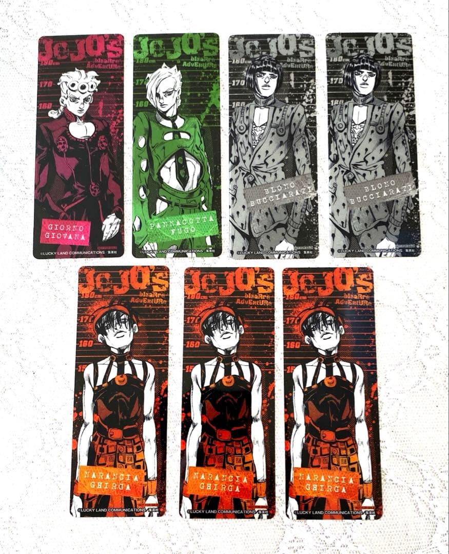 ジョジョ5部　黄金の風　購入特典　クリアブックマーク　栞