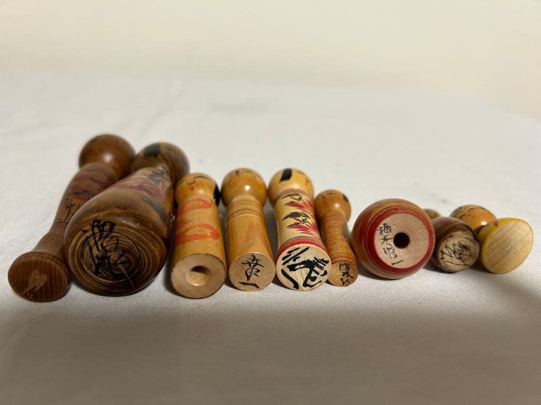 昭和レトロ　ミニこけし　９点まとめて　伝統こけし