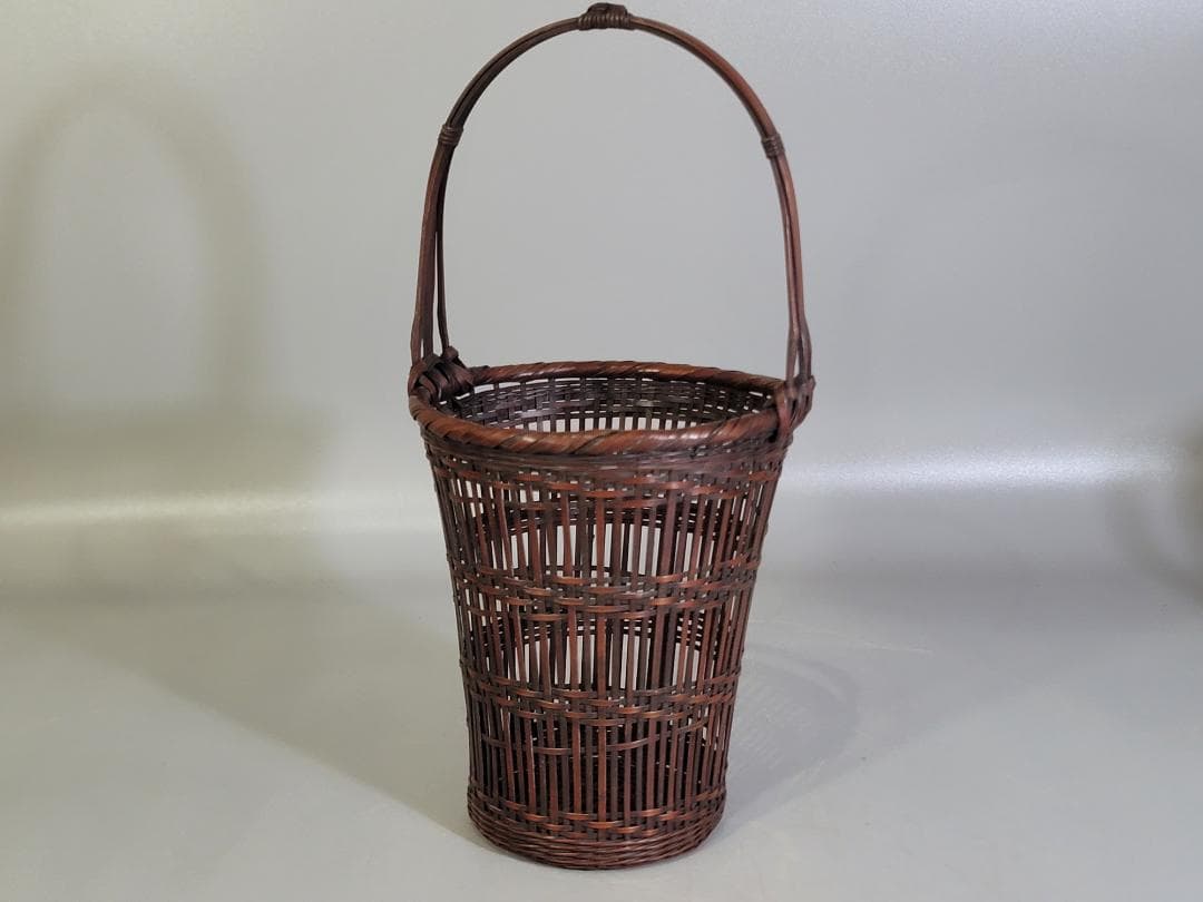 竹籠 在銘 花生 時代物 三点まとめて