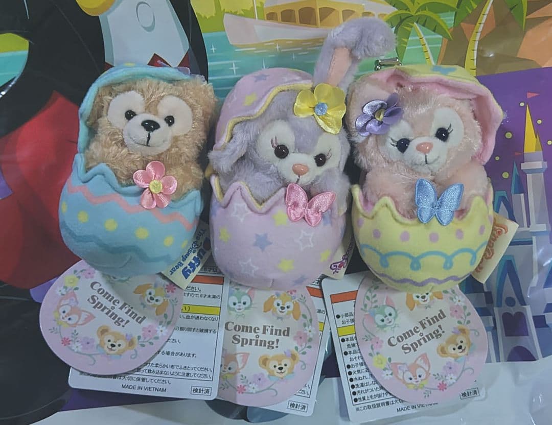 顔厳選　ダッフィー＆フレンズ カムファインドスプリング ぬいぐるみチャーム