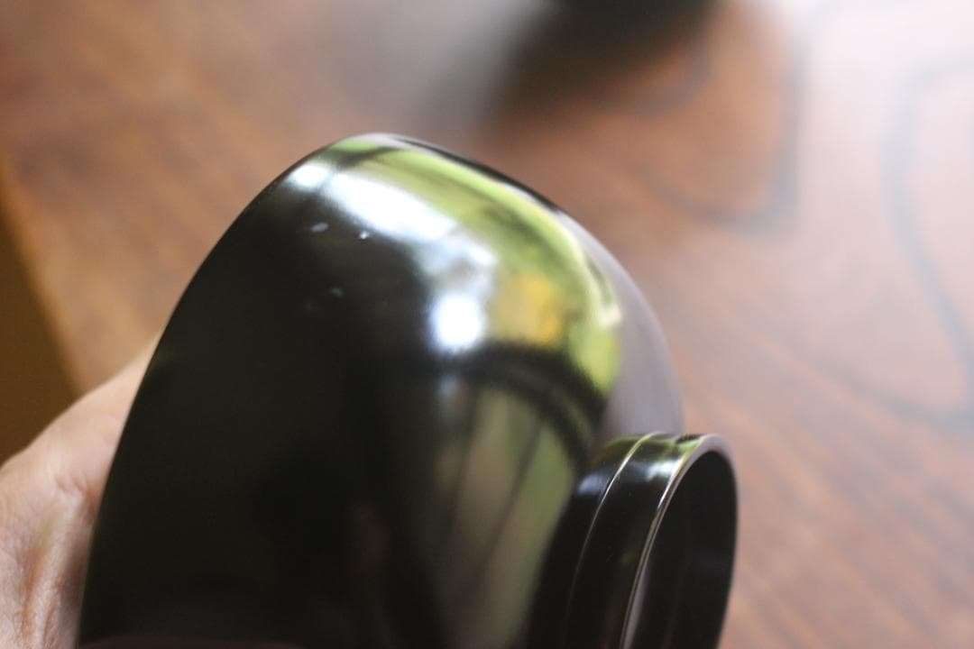 時代逸品！上質黒漆に優美な牡丹見返し蜂蒔絵の映えるお椀2点（検輪島塗蒔絵椀雑煮椀