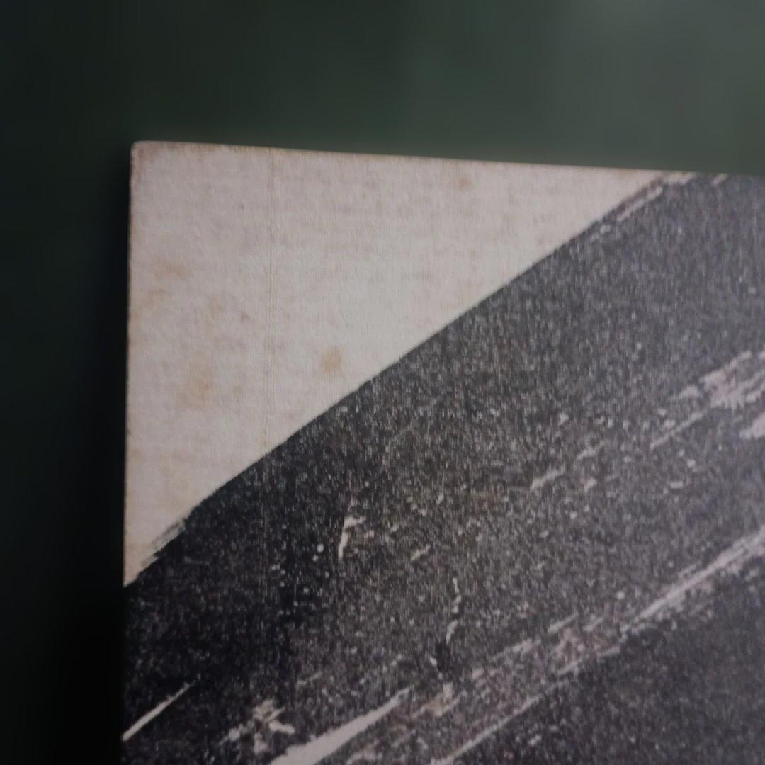 5023)川口軌外　色紙　水彩画　「柘榴」　額装