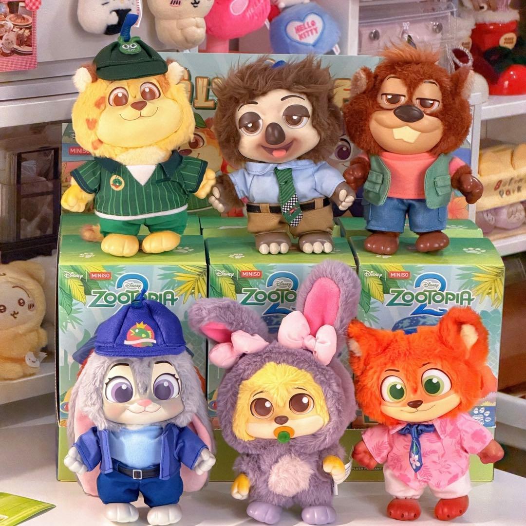 ズートピア2 MINISO ニック フィニック2点 ぬいぐるみ 城市居民シリーズ