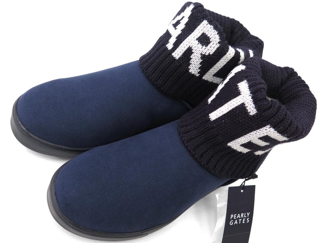 展示品●パーリーゲイツ●ヌバック×リブニット　ゴルフショートブーツ　24.0cm