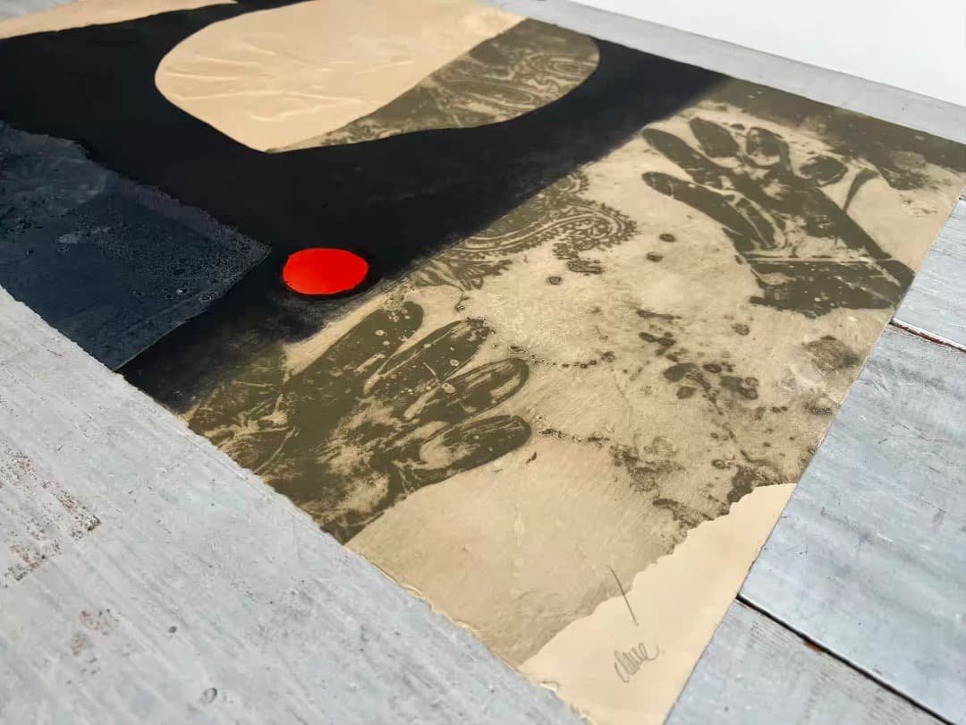 【希少】アントニー・クラーベ③ 「赤い点」 カーボンランダム/エンボス